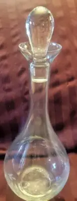 Princess House Heritage Crystal Wine Decanter 12.5” - 14" w/Stopper