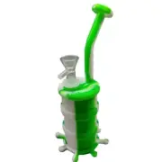 7.8" Silicone Octopus Hookah Smoking Pipe Hand Pipes W/ 14mm Glass Bowl Green