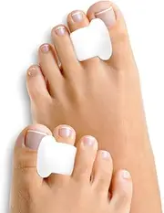 Decproch Toe Spacers, 12 PCS Gel Toe Separator, Toe Stretcher, Toe Straighteners for Overlapping, Curled, Crooked, Hammer Toes and Restore Toes to Their Original Shape, White