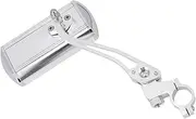 Kisangel 1Pc Aluminium Alloy Rearview Mirror for Bikes Unilateral Silver Handlebar Reversing Mirror Easy to Install Fits Durable and Fashionable Design for Mountain and Road Bikes