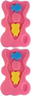 Beatifufu 2 Sets Luxurious Bath Sponge Set Bath Mat Newborn Care Accessories for