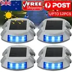 1-4Pack Solar Driveway Blue Light LED Dock Road Markers for Stair Garden Pathway