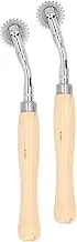 2pcs Wooden Handle Tracing Wheel, Professional Sewing Tracing Wheel with Pine Wood Handle and Stainless Steel Roller, Strong Clamping Force DIY Tracing Wheel for Sewing Patterns