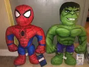MARVEL SPIDER-MAN / VENOM & HULK / THANOS HALF-EMS DOUBLE SIDED PLUSH TOYS W/BOX