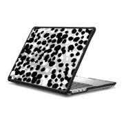 MacBook Pro 14-inch (M1 - M4) Impact Case Black and white paint spots animal print clear