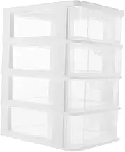 CHILDWEET Office Storage Box Desktop Stationery Organizer Pen Storage Holder Drawer Organizer Drawer Organizers White Multifunctional