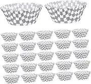 CHICAMPERA 300pcs Checkered Cupcake Liners Sturdy Paper Muffin Cups for Baking Stylish Design for Cupcakes Muffins and Party Decorations