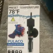 Pulaco Aquarium Heater 25W 78℉ 1 - 6 Gal Betta Fish Turtles Tank PL-168 New