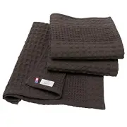 hiorie (hiorie) Certified Waffle Towel Face Towel 3 Piece Bath Towel Set Made