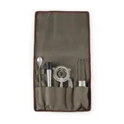 LEGACY - a brand 10-Piece Bar Tool Roll Up Kit, Mixology Bartender Travel Set...
