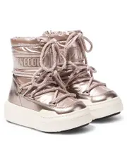 [Moon Boot Kids] Moon Boot Kids Junior Park metallic snow boots UK 9 gold