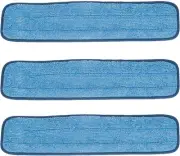 36 Inch Microfiber Wet Mop Refill Pads for Flat Mop Frames (Pack of 3)