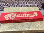 Antique E.S. Lowe Tournament Plastic Chessmen Staunton Pattern #808 Black/White