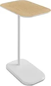 Oos Living Deanna Side Table, White/Light Oak
