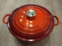 在飛比找Yahoo!奇摩拍賣優惠-Le Creuset 26cm圓形鑄鐵鍋 櫻桃紅 燉鍋 滷鍋