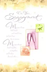 Happy Congratulations Engagement Proposed You're Engaged Greeting Gibson Card