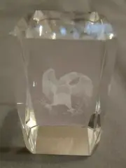 Eagle - Glass Crystal Paperweight - Laser Etched