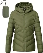 [TBMPOY] Women's Packable Down Jacket Lightweight Winter Puffer Jacket Hooded Warm Coat Waterproof Quilted Thermal Jackets