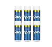 Spry 6 Pack 100% Xylitol Chewing Gum PEPPERMINT Sugar Free Aspartame Free 162 Pc