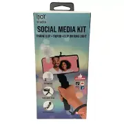 iJoy Studio Social Media Kit 3 In 1 Phone Grip Tripod Clip On Ring Light