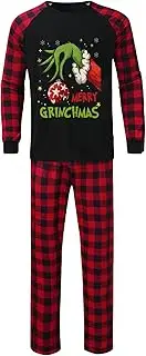 [Adafunzo] Matching Christmas Pyjamas Satin 2 Piece Lounge Set Sleepwear Family Christmas Pajamas Set for Adults