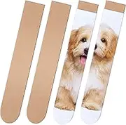2 Pieces Sock Jig Straight Style Sock Jig Sublimation Crew Sock Jig Heat Press Dye Sublimation Jigs MDF Wood Athletic Sock Jig for Printing DIY Pattern Socks Accessory, 45cm x 8.5cm