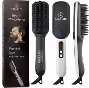 Aberlite Beard Straightener for Men - Beard Straightening Heat Brush Comb Ionic