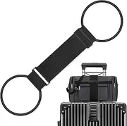 [ZXZone] Luggage Straps Bag Bungee Luggage Straps Suitcase Adjustable Belt，Add a Bag Easy to Travel Suitcase Elastic Strap Belt Luggage Accessories(Black)