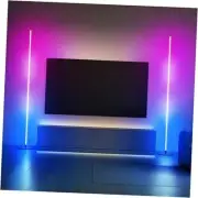 Corner Floor Lamp 2 Pack with RGB+IC, Dimmable Corner Lamp with Smart