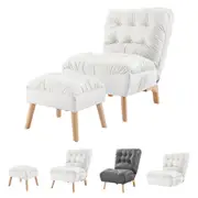 Levede Lounge Accent Chair Recliner Sofa Adjustable Lazy Gaming Couch Ottoman