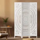 Room Divider, 3 Panels Folding Privacy Portable Screen Shelf Dividers Partition