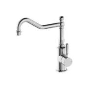 Nero York Kitchen Mixer Hook Spout w/ Metal Lever Polished Nickel NR69210702PN
