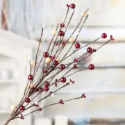 Package of 12 Artificial Cream & Burgundy Berries & Pip Berry 18" Floral Stems