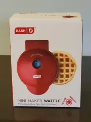 Dash Mini Waffle Maker 4" Non-Stick Red DMW001-RD PSJ (New)