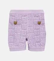 [Balmain] Balmain Monogram knit shorts UK 12 beige