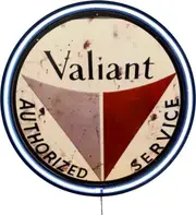 LARGE Valiant Service Bar Garage Wall Light Sign White Neon