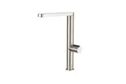 VITO BERTONI SOL2 Slim Kitchen Mixer Tap - L-Shaped Neck - Brushed Nickel
