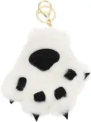 [TOVINANNA] Key Chain Pendant Decor Animals Keychain Hanging Paws The Animal Stuffed Claw Adorable Tiger Claw Doll Simulated Claws Pendant Cartoon Pendant Yellow Plush