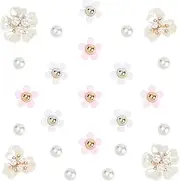 [Ghhvkz] Cute Flower Shoe Decoration Charms for Croc,Daisy Charms with Pearls Decoration for Girls Women.