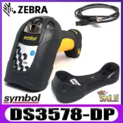 Zebra Symbol DS3578-DP Wireless Bluetooth 2D Barcode Scanner W/ USB Cable+Cradle