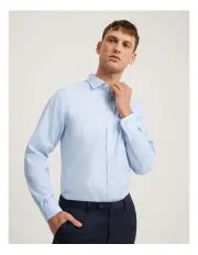 [Country Road] Regular Fit Textured Travel Shirt in Light Blue