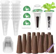 Seed Pod Kit for Indoor Hydroponics - 12 Grow Sponges, 12 Pod Labels, 12 Baskets