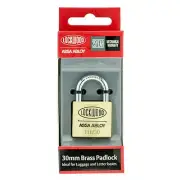 Lockwood 30x19mm SOLID BRASS PADLOCK Double Locking General Purpose- 1pc or 2pcs