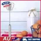 New Stainless Steel Egg Beater Hand Push Whisk Mixer 10/12/14 Inch Manual Whisk
