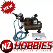 SPAZ STIX SZX50000 Dual Action Gravity Feed Airbrush & Air Compressor Combo