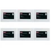 6x Jasart Academy 14x18" Painting/Drawing Cotton Acrylic Canvas Board 280GSM WHT