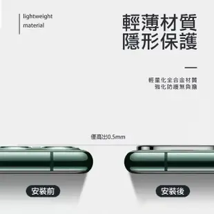 iPhone11 鏡頭保護貼手機電鍍金屬保護框(3入 iPhone11鋼化膜 iPhone11保護貼)