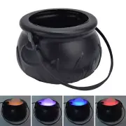 US (Black Flame UK Plug)Halloween Witch Pot Smoke Machine Mist Maker Fogger With