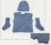 Sheep Shop Yarn Company Knitting Pattern 027 Tiny Vest Baby Set 0-6 months