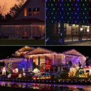 Color Changing RGB LED Mesh Lights Hanging Fairy String Decorations 12ft x 5ft